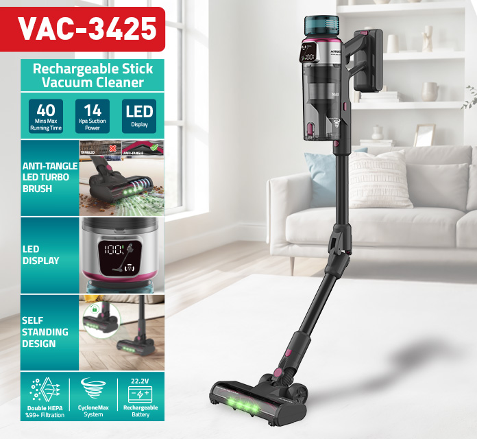 VAC-3425 مكنسة بدون كابل - الصورة 1